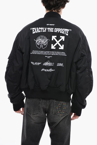 SEASONAL Bomber Jacket EXACT OPPOSITE with Embroidery
