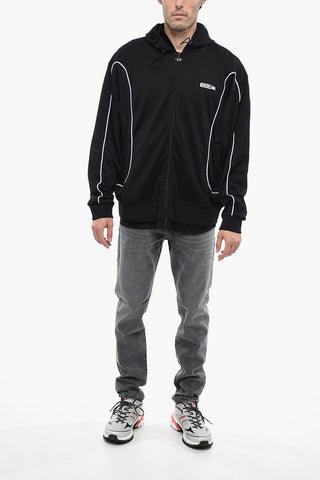 Perforated S-RELAX Hoodie with Contrast Embroidery