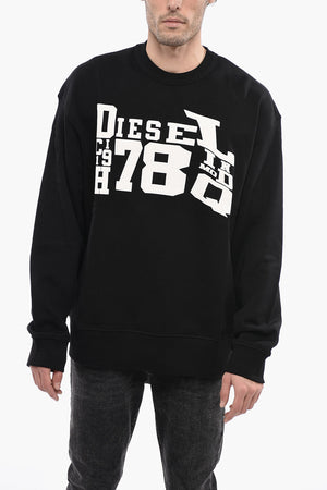 Sweatshirt mit Rundhalsausschnitt S-MACS-G2 mit erhabenem Maxi-Logo