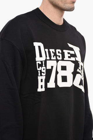 Sweatshirt mit Rundhalsausschnitt S-MACS-G2 mit erhabenem Maxi-Logo