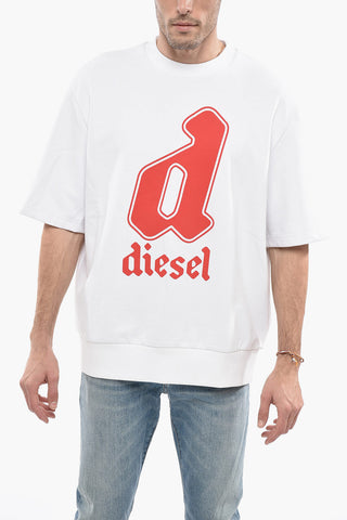 Short Sleeve Oversized S-COOLING-K1 Crew-Neck Sweatshirt with Frontal Monogram