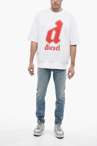 Short Sleeve Oversized S-COOLING-K1 Crew-Neck Sweatshirt with Frontal Monogram