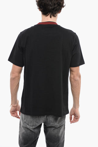 T-Shirt Girocollo T-JUST-POCKET-CROW in Tinta Unita con Taschino