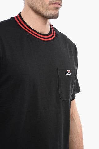 T-Shirt Girocollo T-JUST-POCKET-CROW in Tinta Unita con Taschino