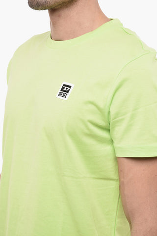 T-shirt Girocollo T-DIEGOS-K30 in Cotone con Logo Patch
