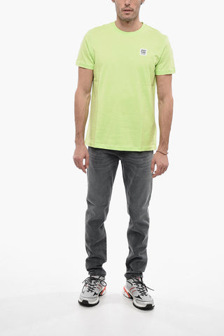 T-shirt Girocollo T-DIEGOS-K30 in Cotone con Logo Patch