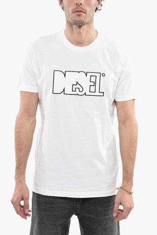 Oversized Crew-Neck T-DIEGOS-B8 T-shirt with Terry-Logo