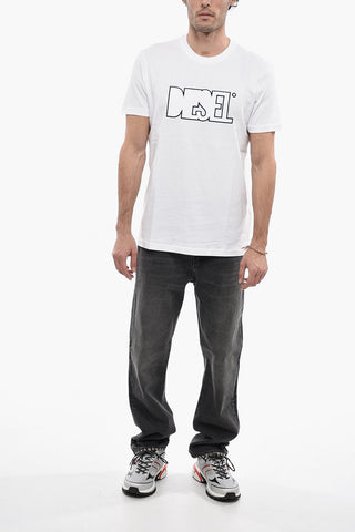 Oversized Crew-Neck T-DIEGOS-B8 T-shirt with Terry-Logo