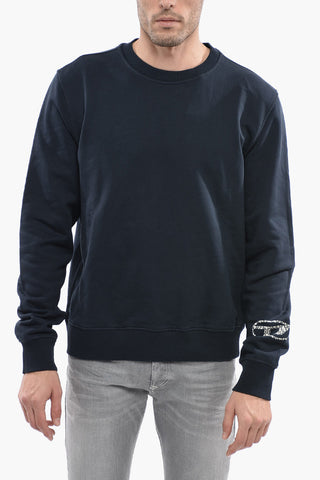 Solid Color S-GINN-D-MON Crew-Neck Sweatshirt with Monogram