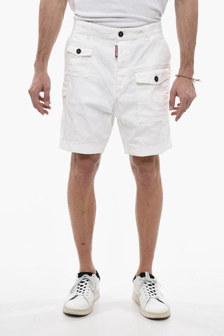 Denim Sexy Cargo-Fit Shorts with Belt Loops