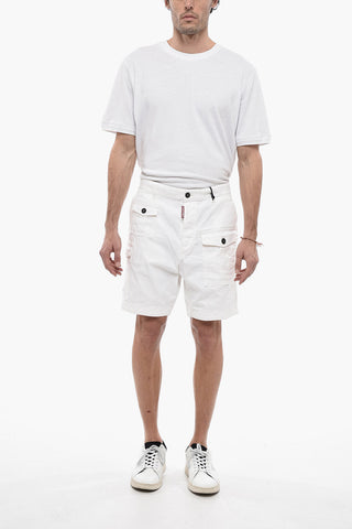 Denim Sexy Cargo-Fit Shorts with Belt Loops