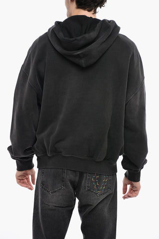 SEASONAL Boxy Sweatshirt WAVE OFF with Hood
