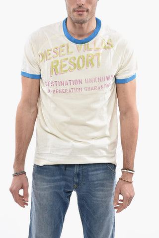 Printd T-DIELAN Crew-Neck T-shirt with Contrast Edges