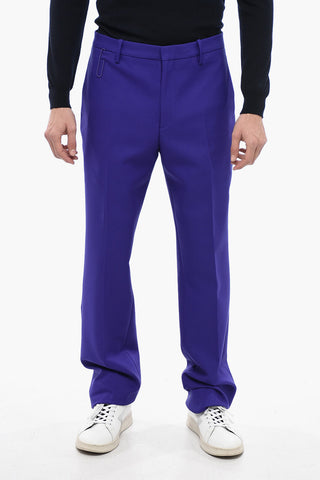 High-waisted PAP DRILL Pants with Brooch Detail