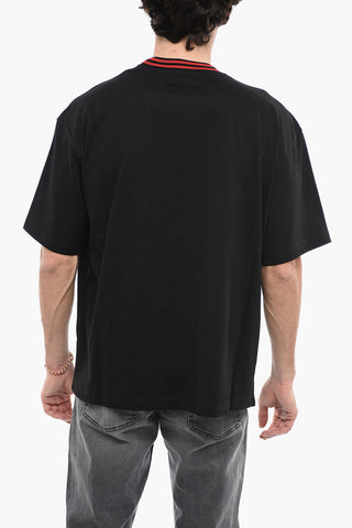 UNISEX Cotton T-WASH-G6 Crew-neck T-Shirt with Embroidered Logo
