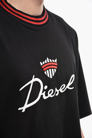 UNISEX Cotton T-WASH-G6 Crew-neck T-Shirt with Embroidered Logo