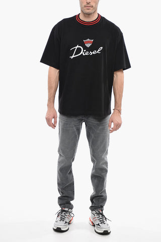 UNISEX Cotton T-WASH-G6 Crew-neck T-Shirt with Embroidered Logo