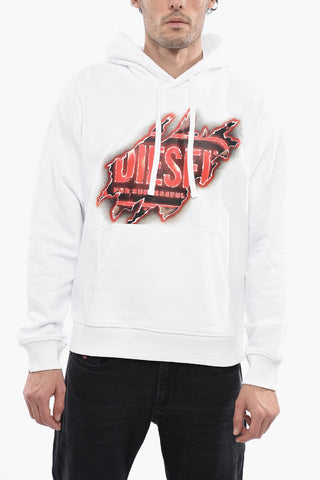 Solid Color S-GINN Hoodie with Printed Logo