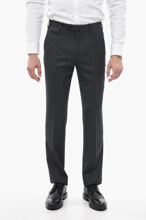 Virgin Wool 4-Pocket Pants with Belt Loops