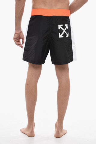 SEASONAL Swimshorts ARROW BLOCK SUNSET with Drawstrings