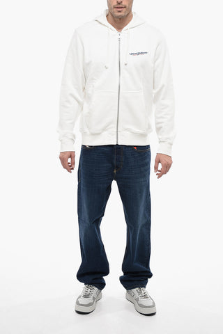 RED TAG ESSENTIALS Felpa UNISEX S-GINN in Tinta Unita con Cappuccio e Chiusura Zip