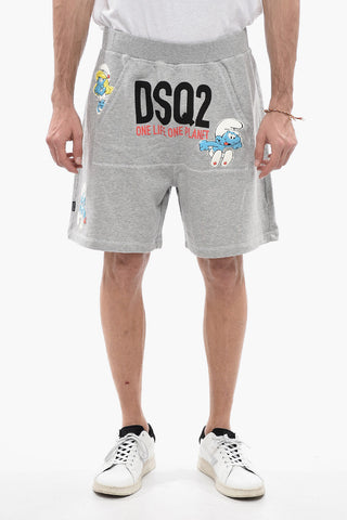 ONE LIFE ONE PLANET Jersey THE SMURFS Sweatshorts with Patches