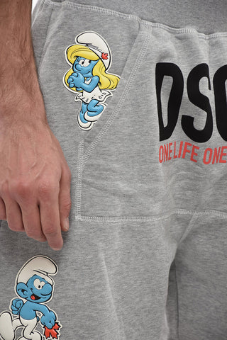 ONE LIFE ONE PLANET Jersey THE SMURFS Sweatshorts with Patches
