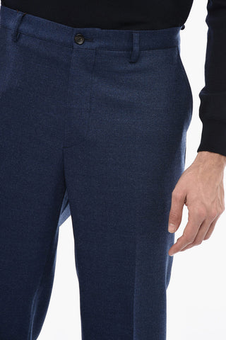 Pantaloni Regular Fit In Misto Lana