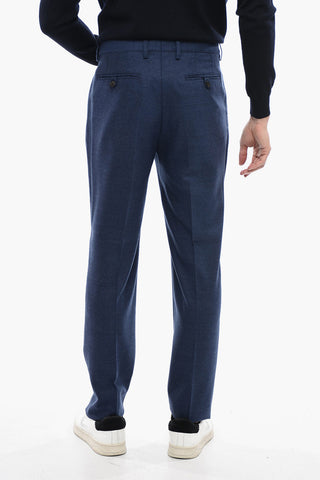 Pantaloni Regular Fit In Misto Lana