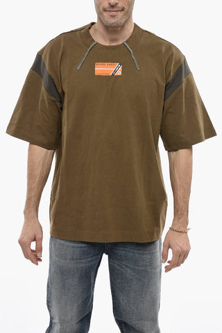 Oversized Crew-Neck T-BEST T-shirt with Contrast Details