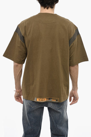 Oversized Crew-Neck T-BEST T-shirt with Contrast Details