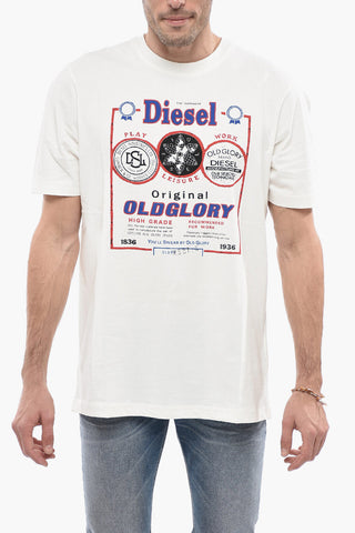 Frontal Maxi Printed T-JUST-E36 Crew-Neck T-shirt