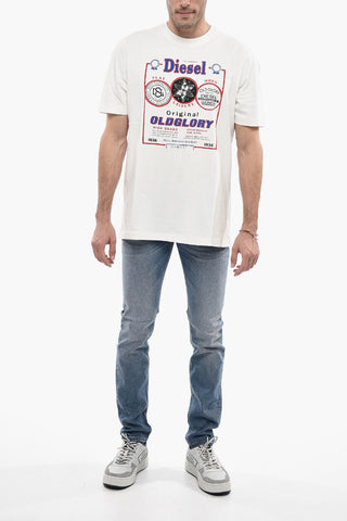 Frontal Maxi Printed T-JUST-E36 Crew-Neck T-shirt