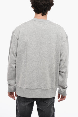 Sweatshirt mit Rundhalsausschnitt S-MACS-G2 aus aufgerauter Baumwolle mit kontrastierendem Maxi-Logo