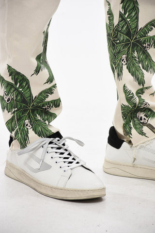 Jeans a Gamba Diritta con Stampa Palme
