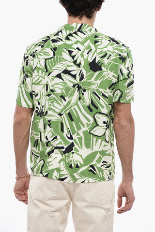 Floral Printed Shirt with Lapel Collar