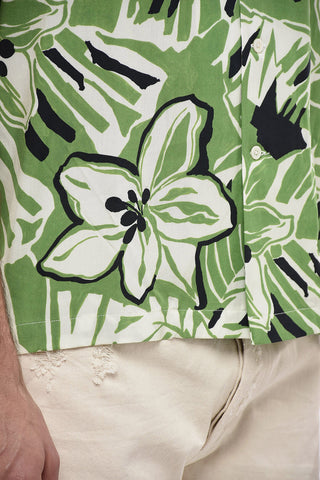 Floral Printed Shirt with Lapel Collar