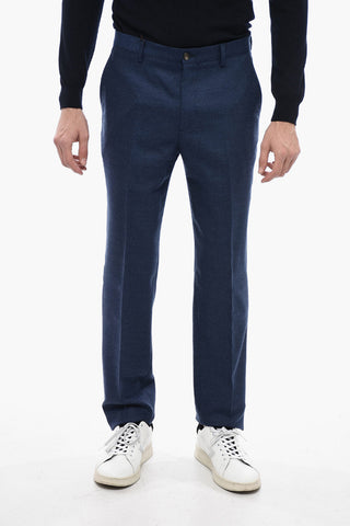 Pantaloni Regular Fit In Misto Lana