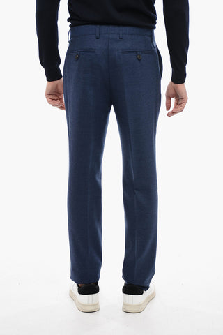 Pantaloni Regular Fit In Misto Lana