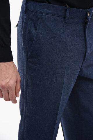 Pantaloni Regular Fit In Misto Lana