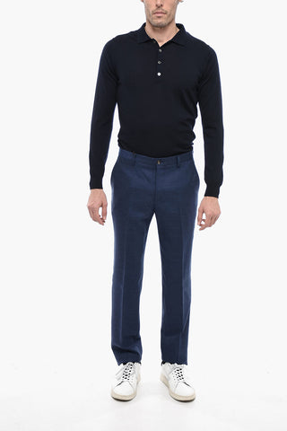 Pantaloni Regular Fit In Misto Lana