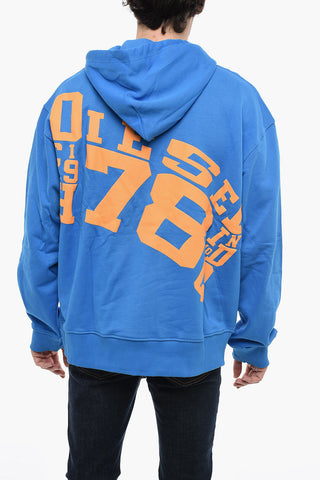 Brushed Cotton S-MACS-HOOD-G6 Hoodie with Contrasting Maxi Logo