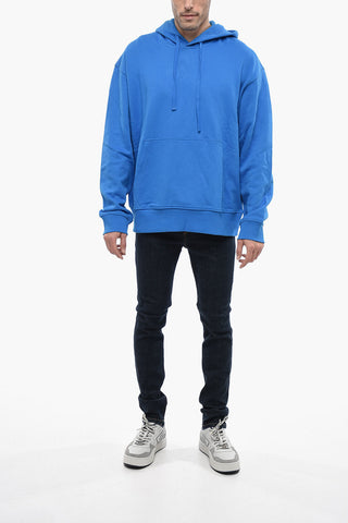 Brushed Cotton S-MACS-HOOD-G6 Hoodie with Contrasting Maxi Logo