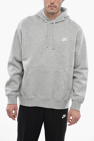 Felpa Hoodie in Misto Cotone Felpato