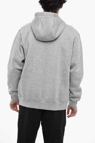Felpa Hoodie in Misto Cotone Felpato