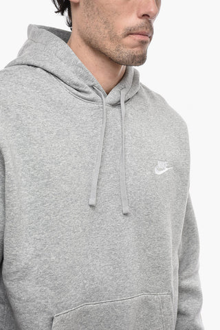 Felpa Hoodie in Misto Cotone Felpato