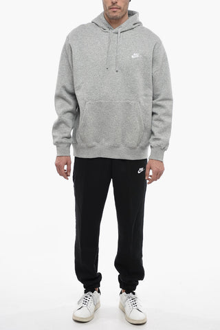 Felpa Hoodie in Misto Cotone Felpato