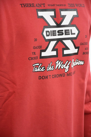 Brushed Cotton S-GINN-K25 Crew-neck Sweatshirt with Front Print