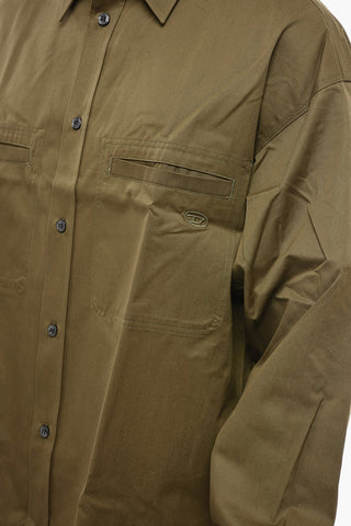 Solid Color S-DEWNY Shirt with Double Breast Pocket