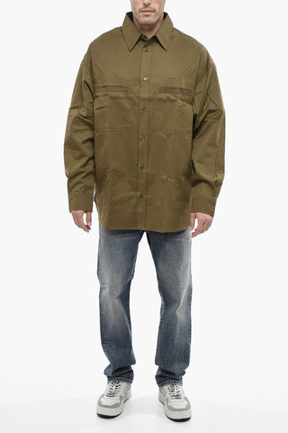 Solid Color S-DEWNY Shirt with Double Breast Pocket